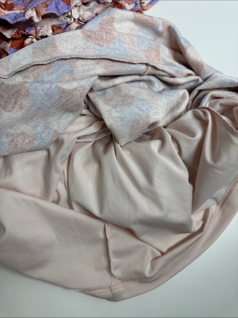 Slate & Willow Pastel Geometric Bustier Flounce Hem Midi Dress - Picture 11 of 11
